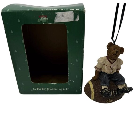 Boyds Bears 2004 Ornament Football Theme Teddy Bear Christmas Decoration - Picture 2 of 7